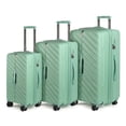 thumbnail image 1 of New York Xpress 3-Piece Hardside Luggage Set,20/26/30 Inch Expandable Spinner Suitcases w/TSA Lock, Light Green - DQ135, 1 of 10