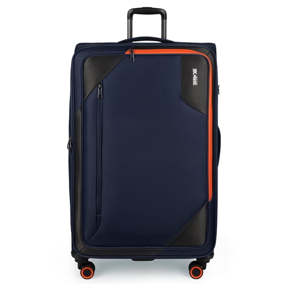 New York Xpress 32" Softside Large Checked Luggage, Expandable Suitcase with Spinner Wheels, TSA-Approved, Navy , WD8818