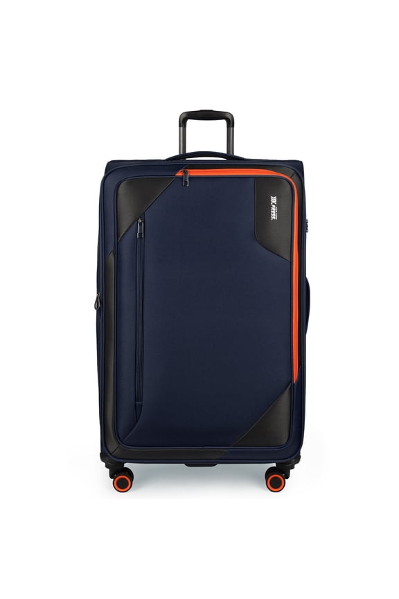 32" Softside Large Checked Luggage, Expandable Suitcase with Spinner Wheels, TSA-Approved, Navy , WD8818