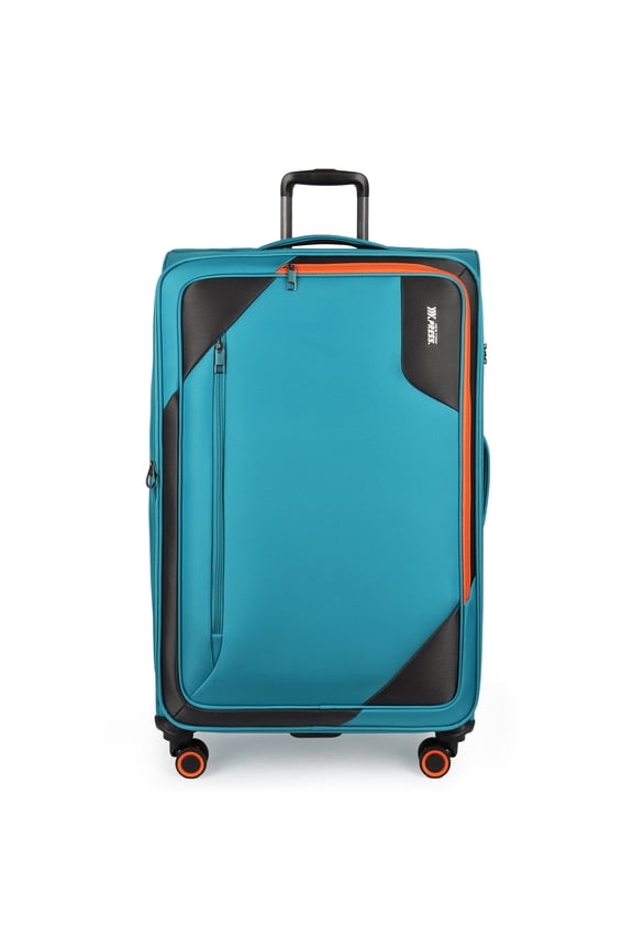 32" Softside Large Checked Luggage, Expandable Suitcase with Spinner Wheels, TSA-Approved, Sky Blue , WD8818