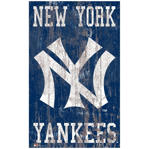 New York Yankees 11'' x 19'' Heritage Distressed Logo Sign