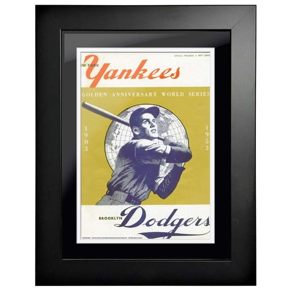 New York Yankees 1953 World Series 14'' x 18'' Framed Program