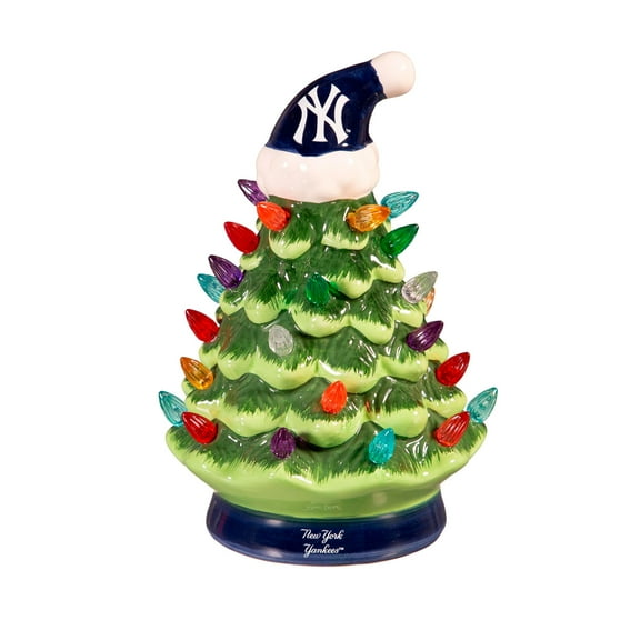 New York Yankees 8" LED Light Up Christmas Tree