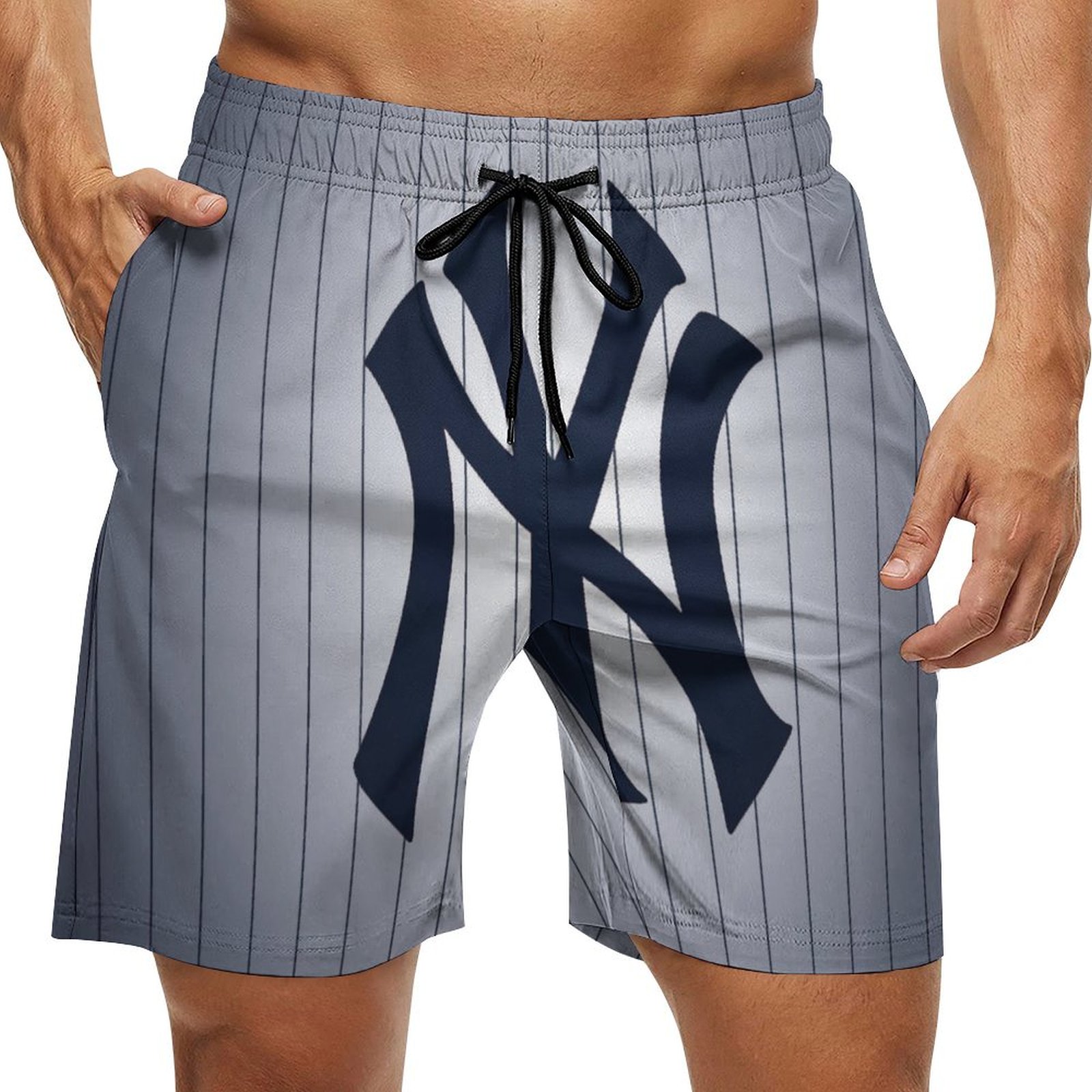 NewYorkYankees Baseball Sports Men's Beach Shorts Quickdrying Casual