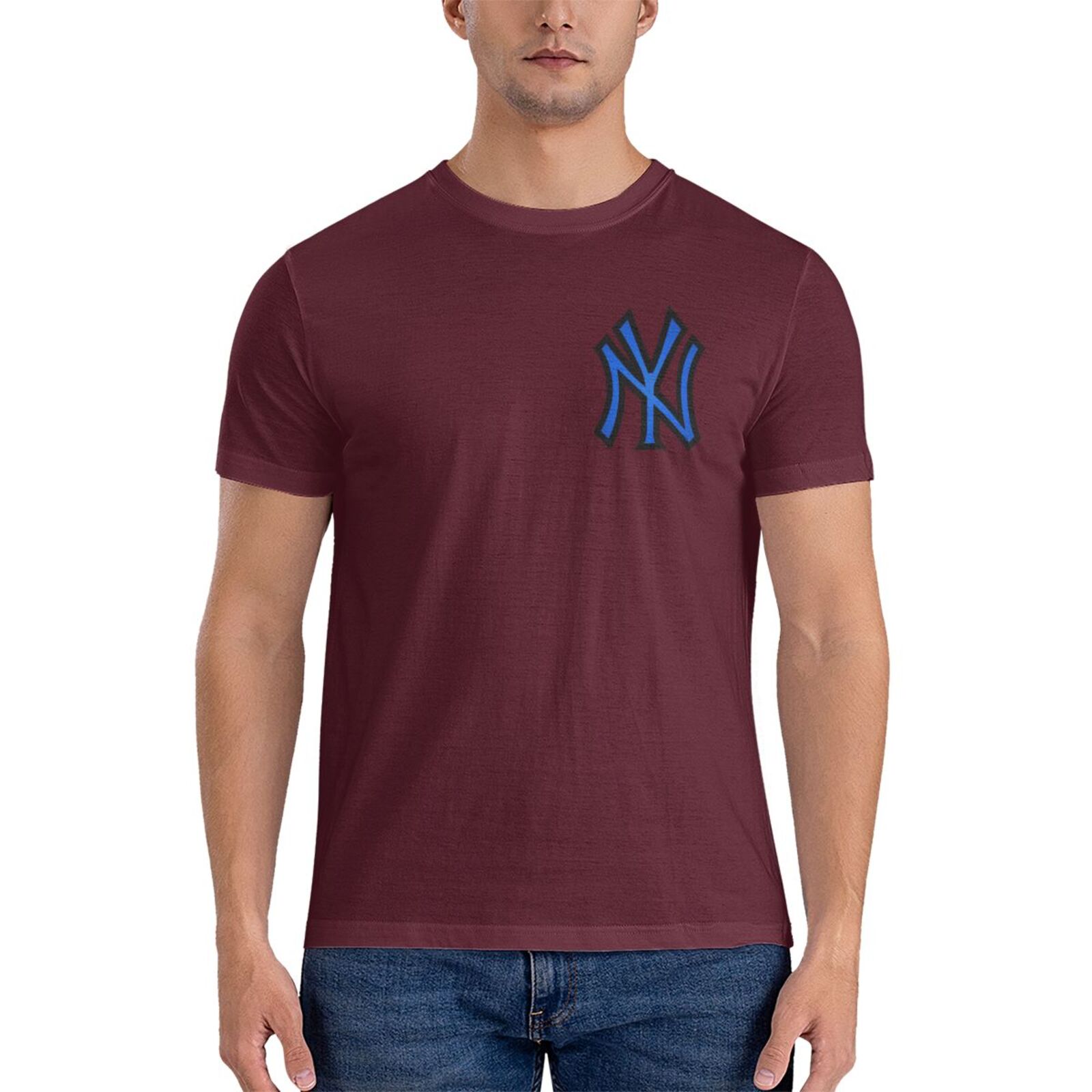 NewYorkYankees Baseball Sports TShirts Casual Short Sleeve Crewneck