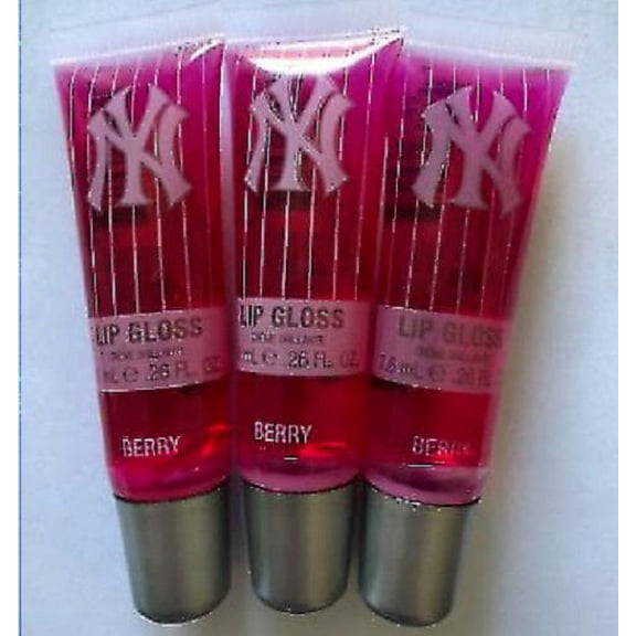 New York Yankees Berry Lip Gloss, Three Pieces Set