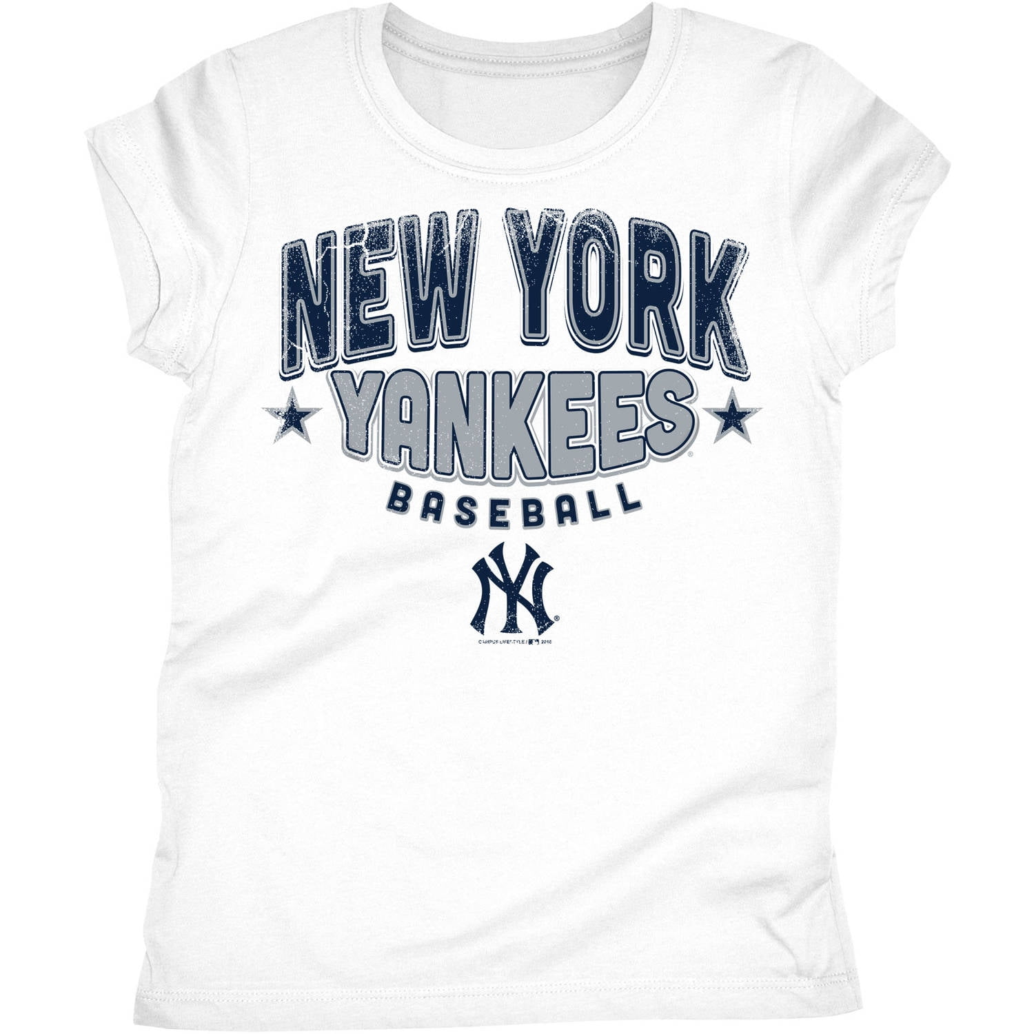 New York Yankees Girls Short Sleeve Graphic Tee 