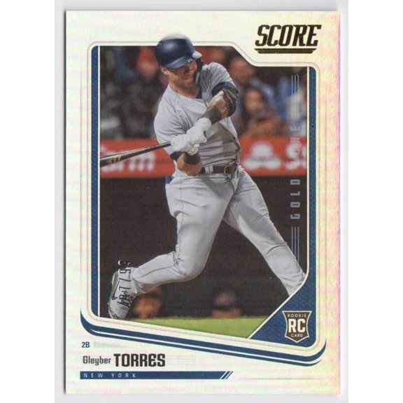 New York Yankees Gleyber Torres #27 Rookie Gold Zone Chronicles Score Panini Parallel Insert New York Yankees MLB Baseball Trading Card