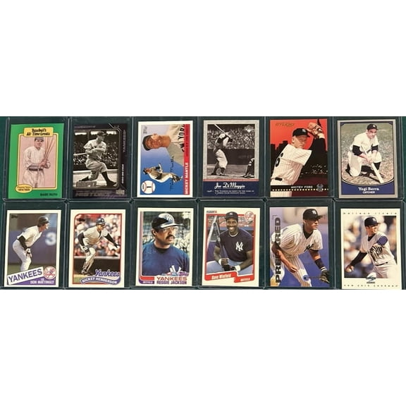 New York Yankees Legends and Hall of Famers Baseball Card Set Includes 12 Cards Ruth, Mantle, Dimaggio and more