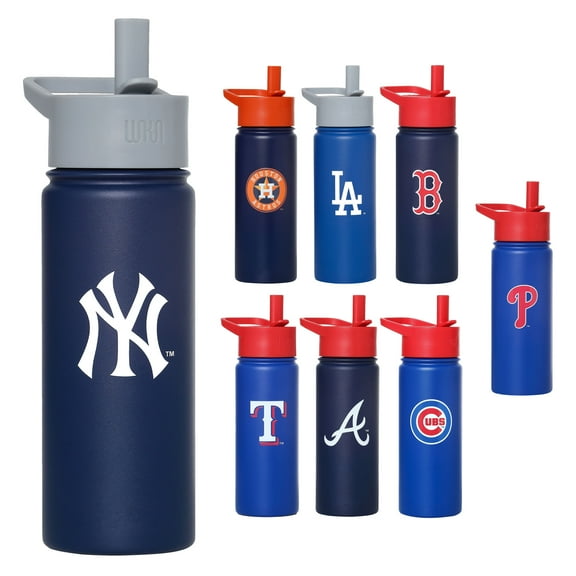 New York Yankeesâ„¢ MLB 18 oz Insulated Steel Water Bottle with Flip-Up Straw Lid