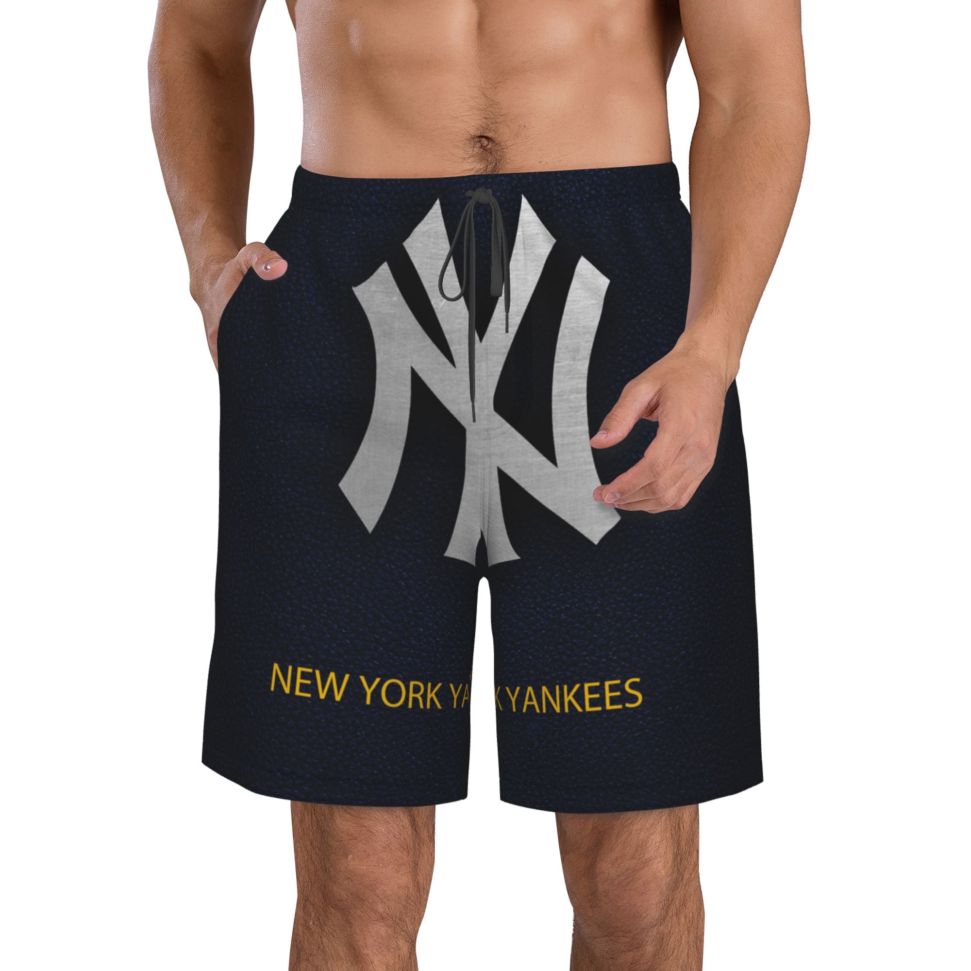 New-York-Yankees Men's Beach Shorts Quick-drying Casual Swim Shorts ...