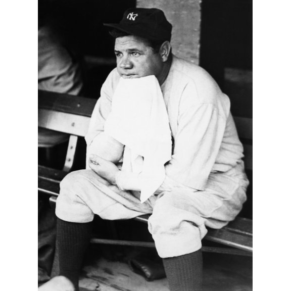 New York Yankees. Outfielder Babe Ruth History (24 x 36)