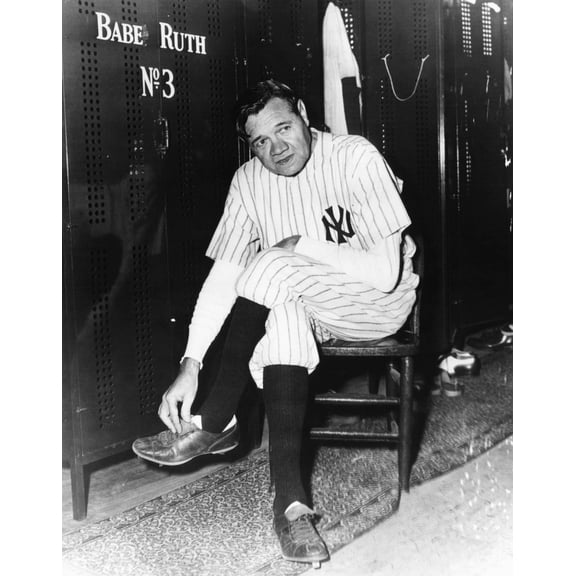New York Yankees. Retired Outfielder Babe Ruth History (18 x 24)