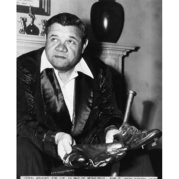 New York Yankees. Retired Outfielder Babe Ruth History (24 x 36)