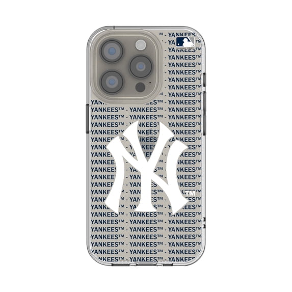New York Yankees Text Backdrop Clear iPhone Case