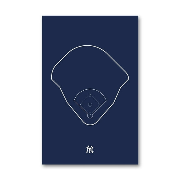 New York Yankees Yankee Stadium 11" x 17" Ballpark Outline Art Poster