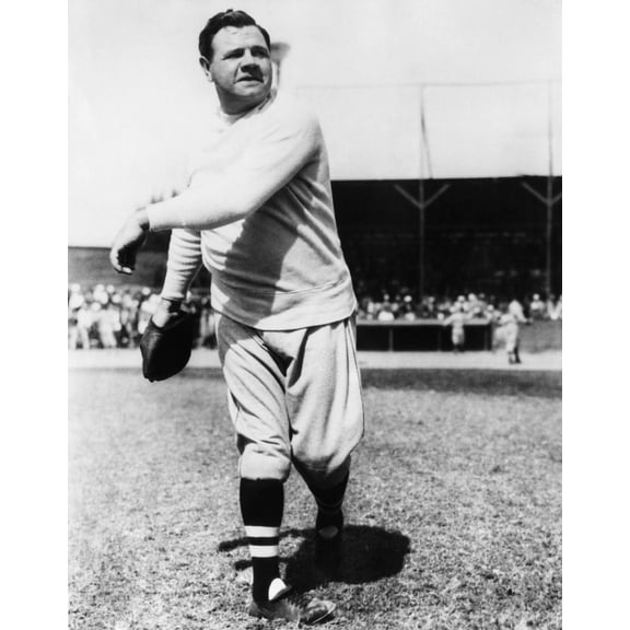 New York Yankees. Yankees Outfielder Babe Ruth History (18 x 24)