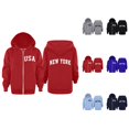 thumbnail image 1 of New York Zip Up Hoodie for Kids Long Sleeve Fashion Graphic Hooded Sweatshirt with Pockets for Boys Girls Jacket Coat, 1 of 1
