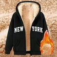 thumbnail image 1 of New York Zip Up Hoodies for Women 2026 Fall Winter Fleece Lined Sweatshirt with Pockets Streetwear Hooded Jackets, 1 of 5