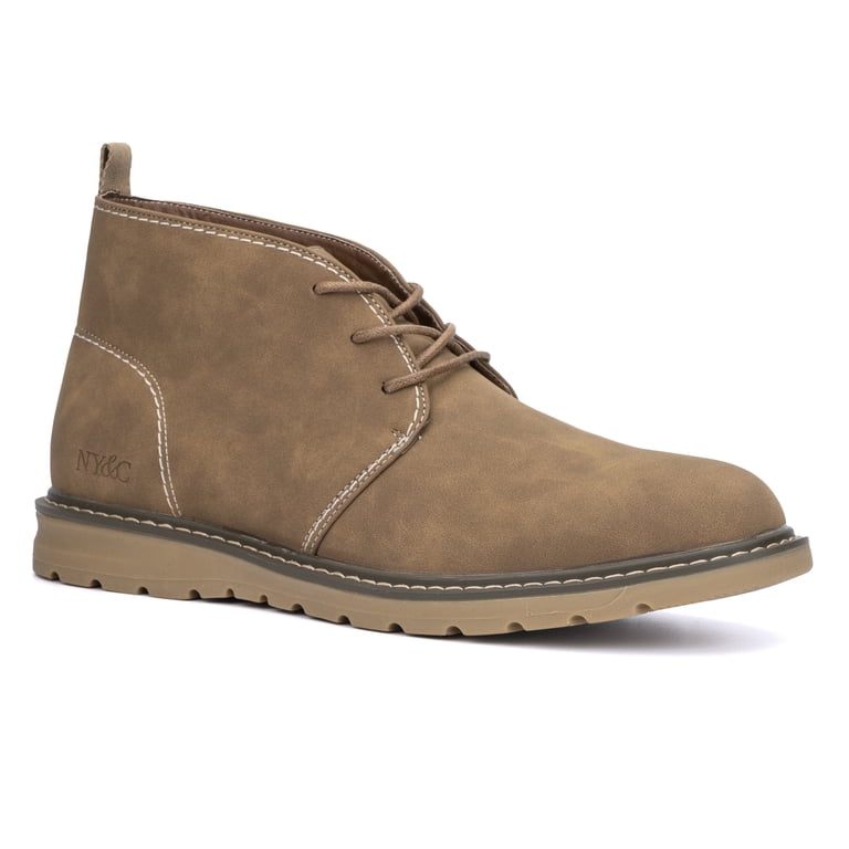 NY & C Mens Dooley Tan Chukka Round Toe Boots, Mesh Lining  display picture 3