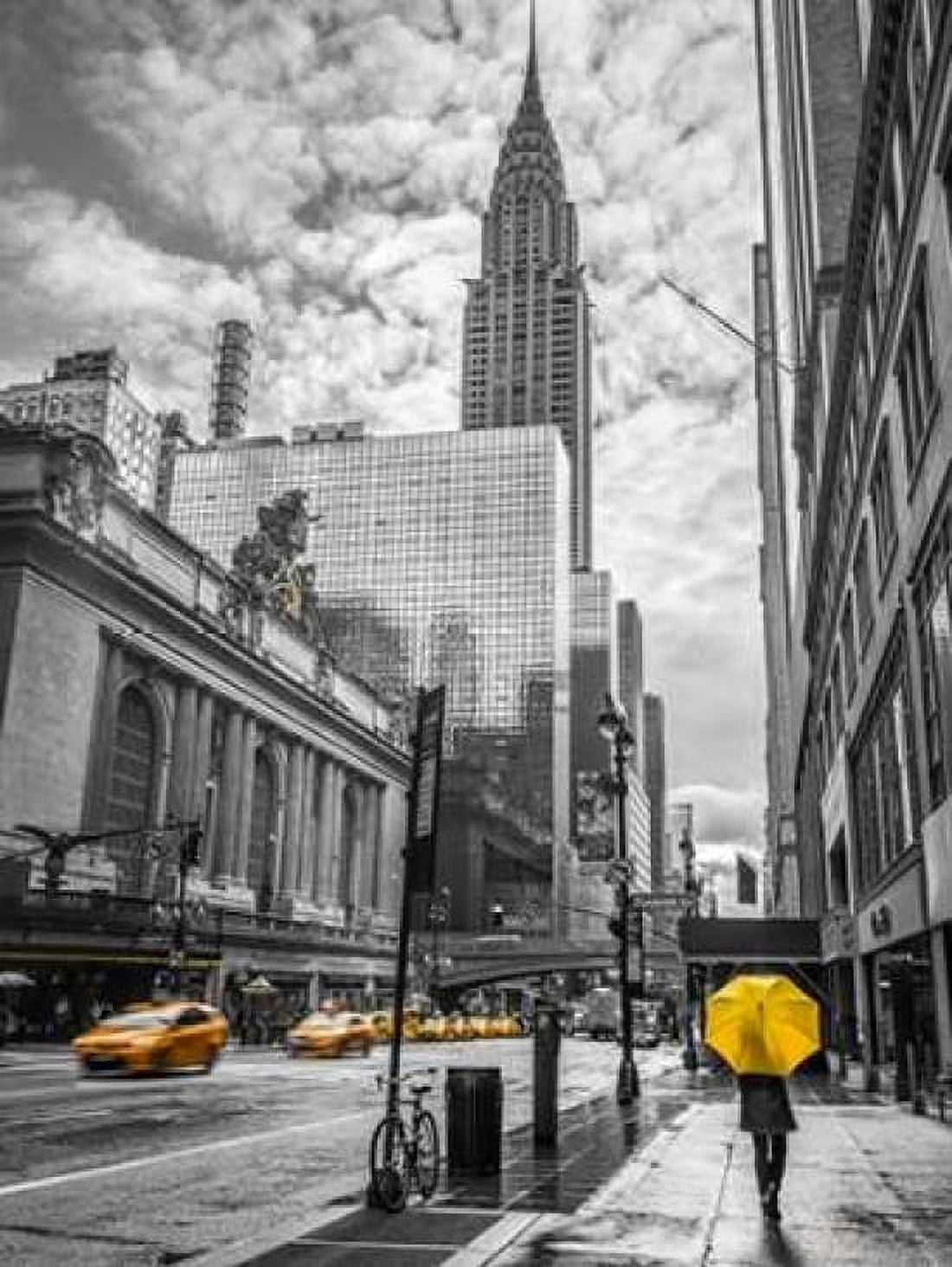 New York city scape with Chrysler Building Canvas Art - Assaf Frank (18 x 24)