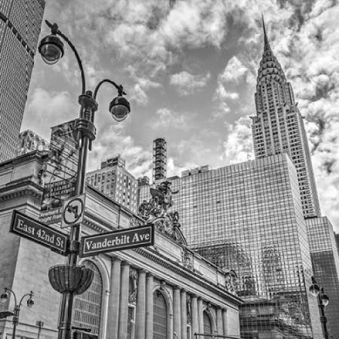 New York city scape with Chrysler Building Canvas Art - Assaf Frank (24 x 24)