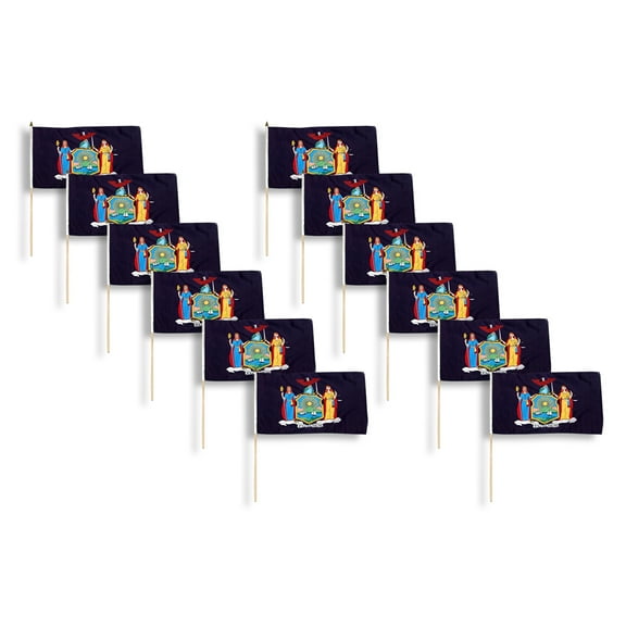 New York flag 12 x 18 inch - 12 PK