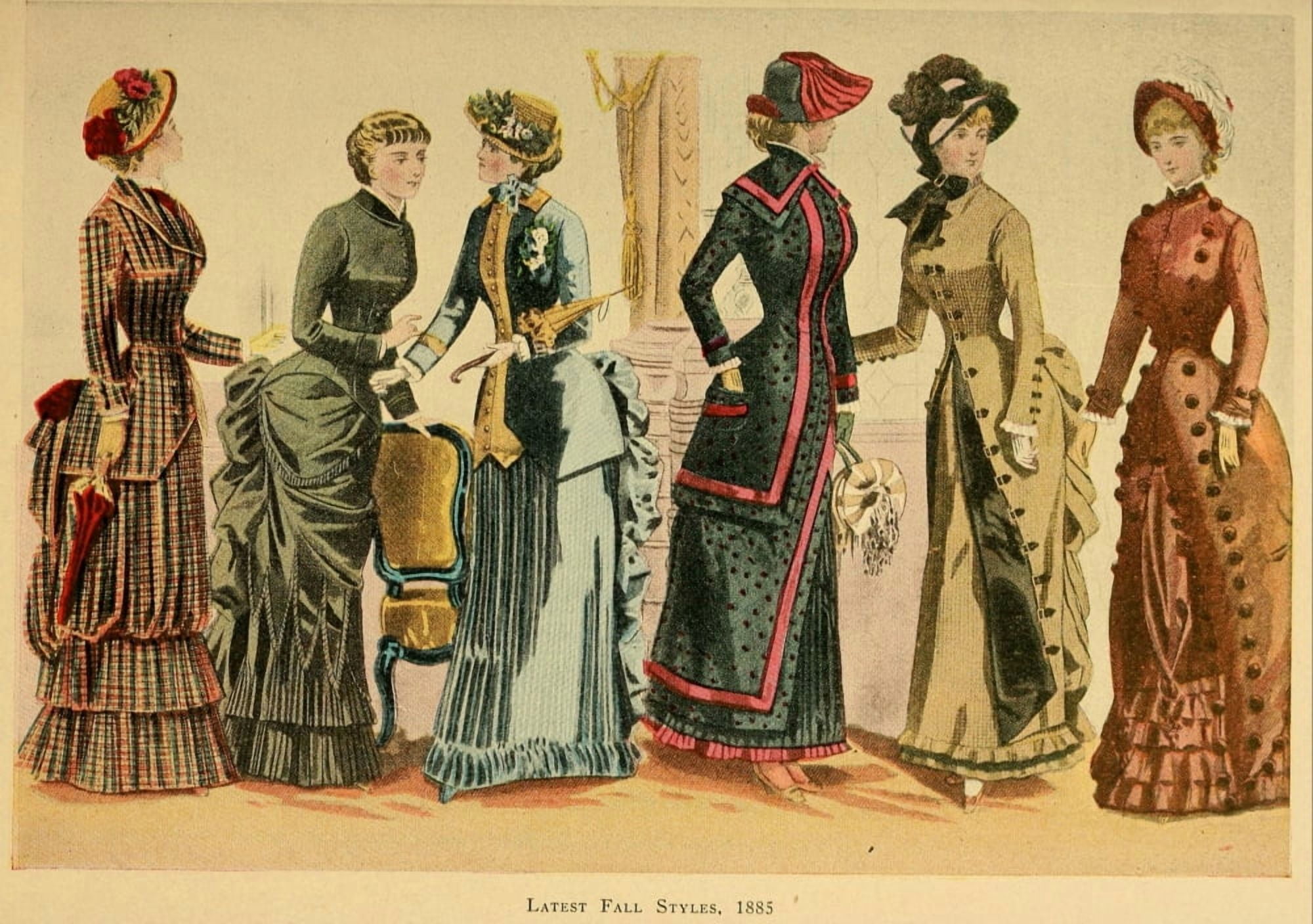 New York in the Elegant 80s 1927 Latest Fall Styles 1885 Canvas Art - Unknown (18 x 24)