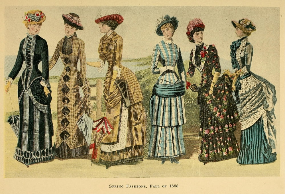 New York in the Elegant 80s 1927 Spring Fashions 1886 Canvas Art - Unknown (18 x 24)