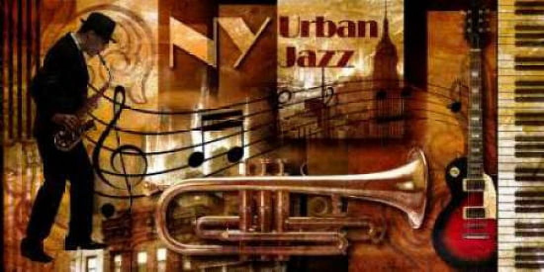 New York jazz 01 Canvas Art - Paul Robert (10 x 20)