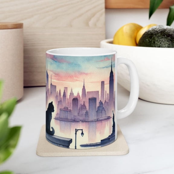 New York t Lover Coffee Mug Citkyline Ceramic Cup.