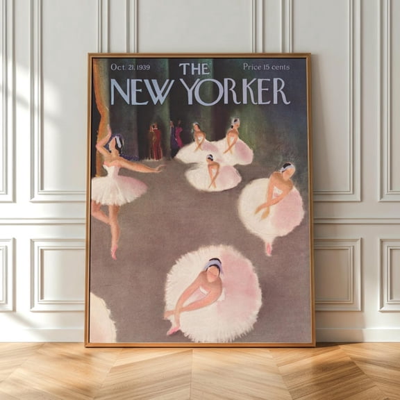 New Yorker Ballerina Ballet Wall Art Print, Unframed Paper Poster 8x10in