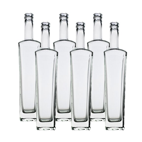 New Yorker Flint Bar Top Spirit Bottles - Pack of Six Bottles