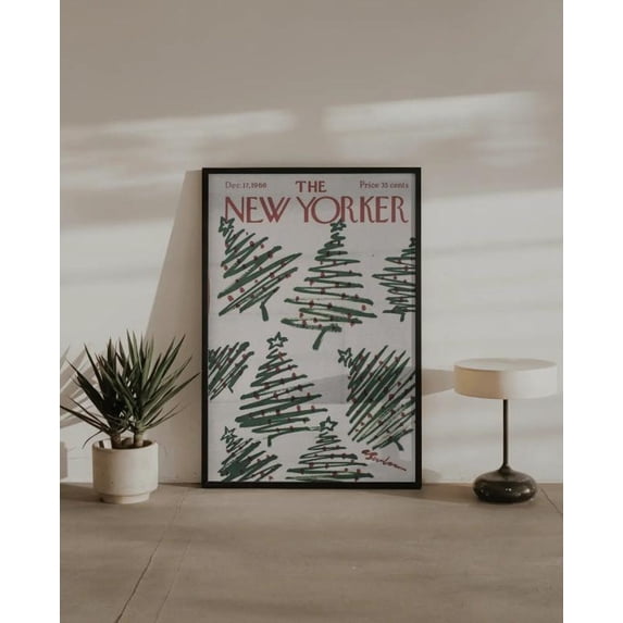 New Yorker Trees Poster With Wooden Frame |Wall Art, Unframed Poster ...