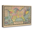 thumbnail image 1 of A New Yorker’s Idea America 1935 Vintage Cartoon USA Map Wall Art Funny New York City View Geography Illustration Retro Americana Decor Office Den Lounge Man Cave 28x36 Stretched Canvas Ready to Hang, 1 of 8