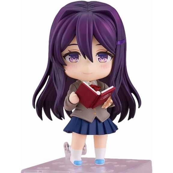 New Yuri Figure Purple Replacement Face Movable Yuri Action Figures 10cm/3.9inch PVC Character Figurine Cosplay Model Handicrafts for Anime Fans Gift