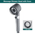 thumbnail image 1 of New Zai Xiao 3 Modes Adjustable Shower Head 4 In 1 Massage Shower High Pressure Water Saving One-Key Stop Spray Nozzle Bathroom (Gun Gray with Hose), 1 of 7