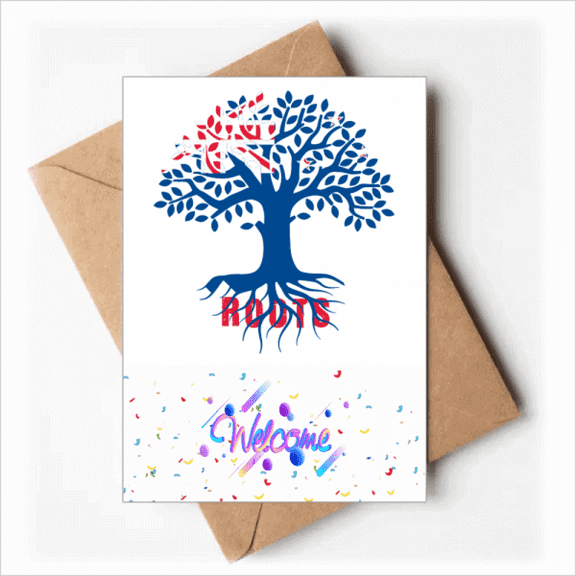 New Zealand Ancestral Faly Flag Roots Welcome Back Greeting Cards Envelopes Blank