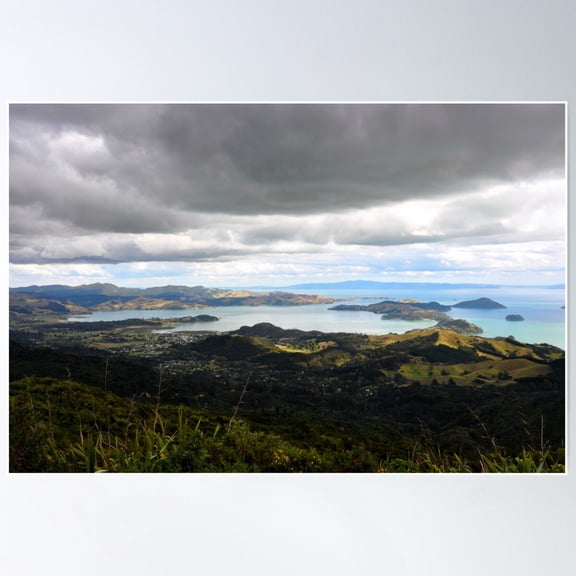 New Zealand - Coromandel Peninsula Poster Wall Art, Modern Wall Decor For Living Room Bedroom, 8x12 UNFRAMED