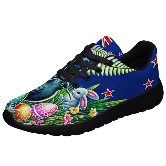 New Zealand EaStr Day Bunny and Silver Fern EaStr Eggs Shoes Sneakers Black Size 11.5