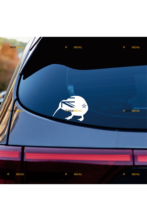 New Zealand Flag KIWI Bird Zelanian Sticker Decal Vinyl - 2 Pack White 4" - For Car Boat Laptop Cup No Background Die-cut