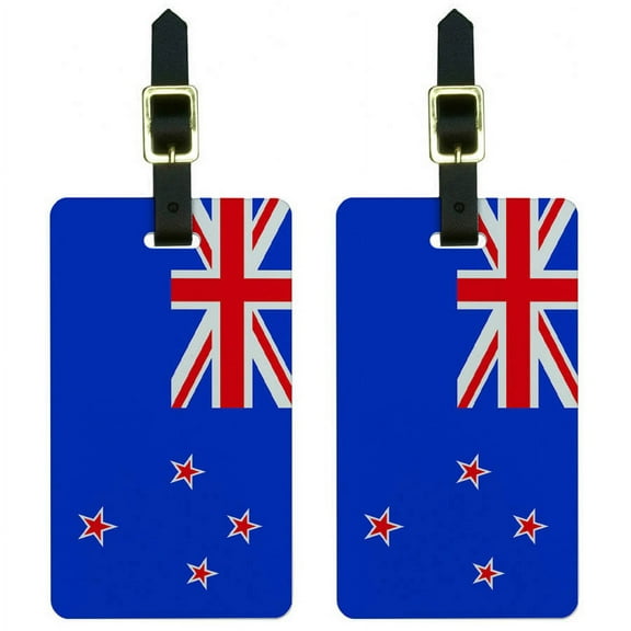 New Zealand Flag Luggage Tags Suitcase Carry-On ID, Set of 2