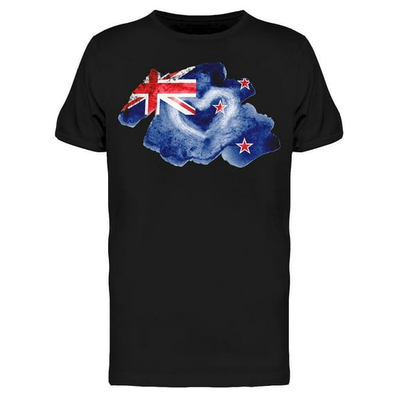New Zealand Flag Watercolor T-Shirt Men -Image by Shutterstock, Male XX-Large