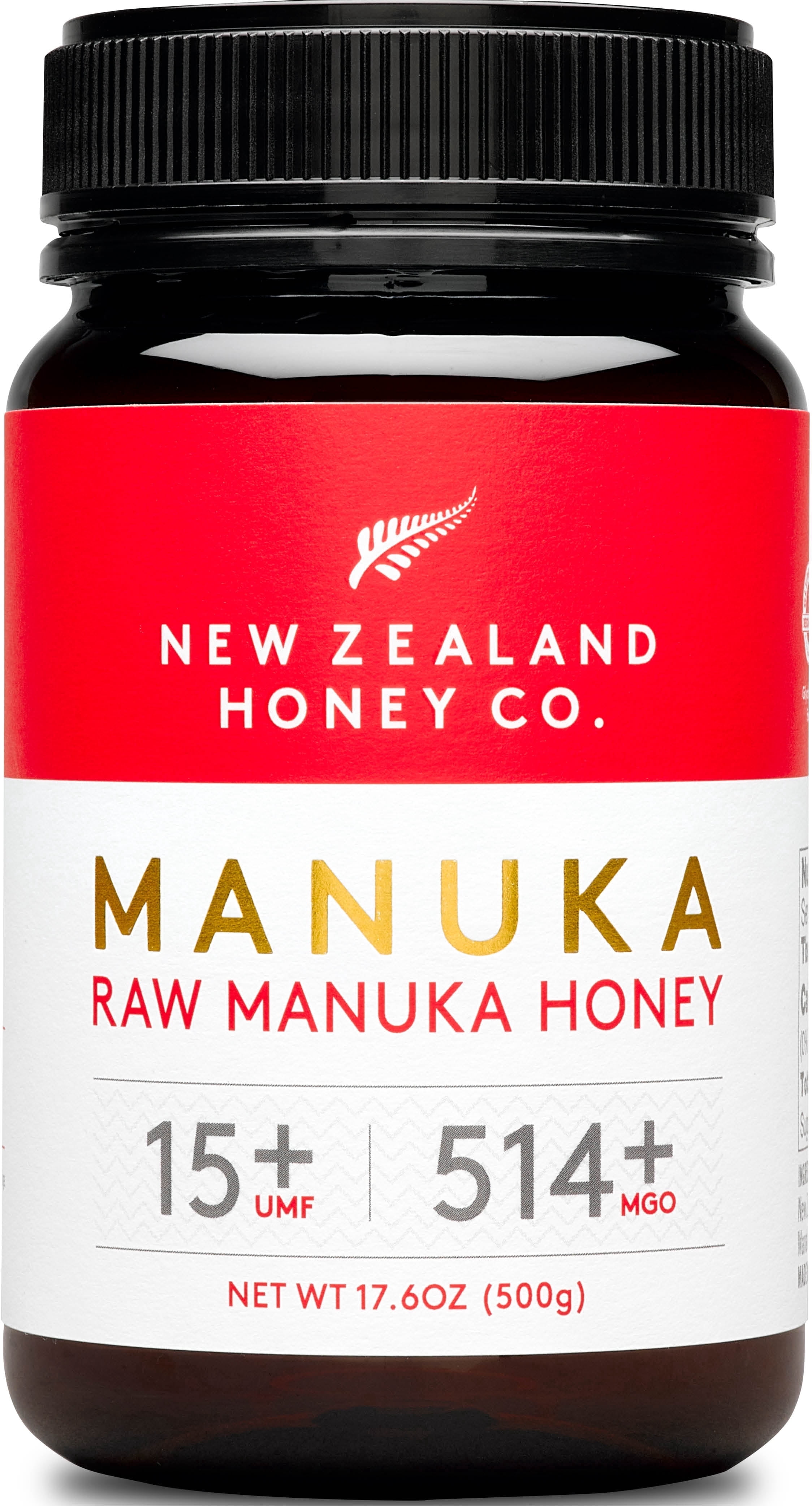 New Zealand Honey Co. Raw Manuka Honey UMF 15+ | MGO 514+ 17.6 oz