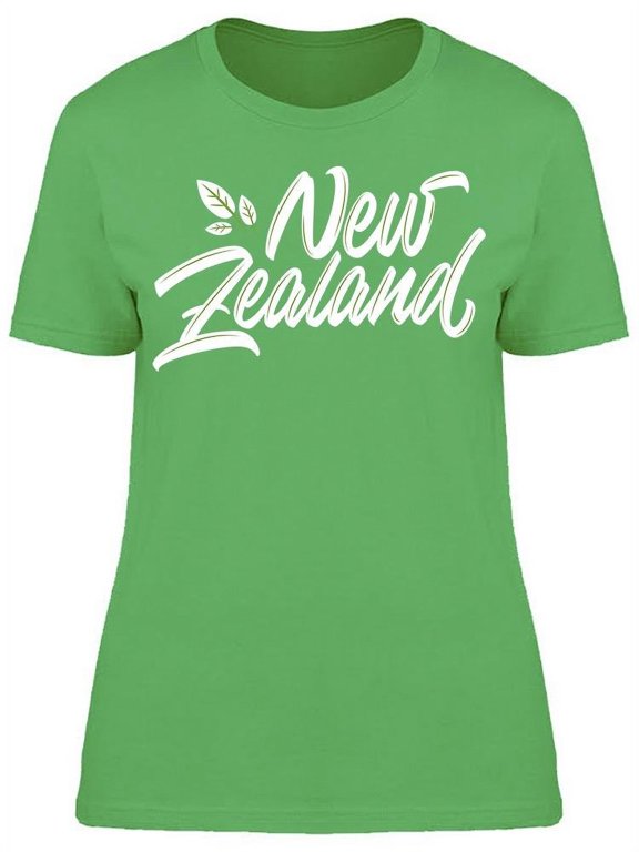 New Zealand Lettering Leaves T-Shirt Women -Image by Shutterstock, Female Large