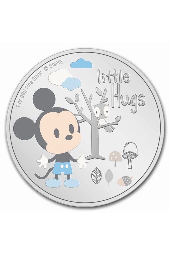 Disney Baby Mickey Gift Set 1 oz Silver Collectible Coin - Blue