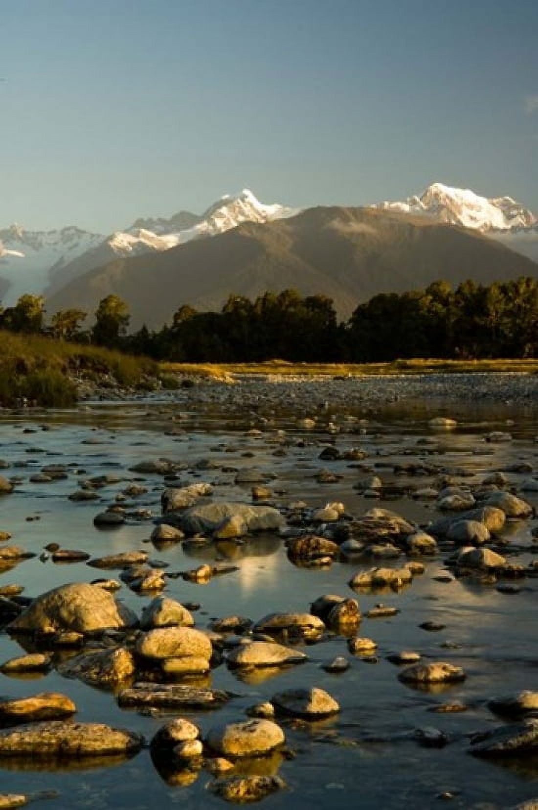 New Zealand Mt Tasman Mt Cook Clearwater River Canvas Art - Fredrik Norrsell DanitaDelimont (24 x 36)