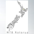 thumbnail image 1 of New Zealand - Mtb Rotorua, Mountain Biking New Zealand T-Shirt Poster Wall Art, Modern Wall Decor, 12x18 UNFRAMED, 1 of 3