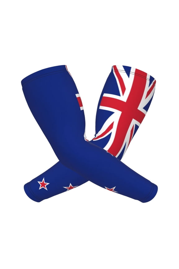 New Zealand Nz Flag Arm Sleeves For Men And Women Compression Sun Protection Tattoo Cover Up Baseball Basketball Running