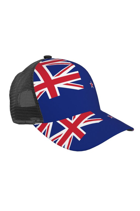 New Zealand Nz Flag Snapback Trucker Hats Baseball Caps Adjustable Mesh Back Ball Caps For Men Women